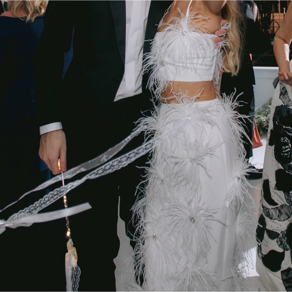 MADE BY ISLA PARTY BRIDAL SET SECOND LOOK  WHITE FEATHER inspired by MADE BY ILA - Picture 13 of 13